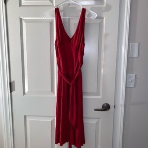BCBGMaxAzria red midi dress
